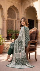 BUYEX - 3PCS UNSTITCHED PREMIUM LAWN SUIT #RWQ320