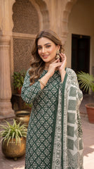 BUYEX - 3PCS UNSTITCHED PREMIUM LAWN SUIT #RWQ320