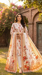 BUYEX - 3PCS UNSTITCHED PREMIUM LAWN SUIT #RWQ304