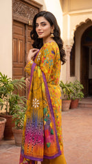 BUYEX - 3PCS UNSTITCHED PREMIUM LAWN SUIT #RWQ303