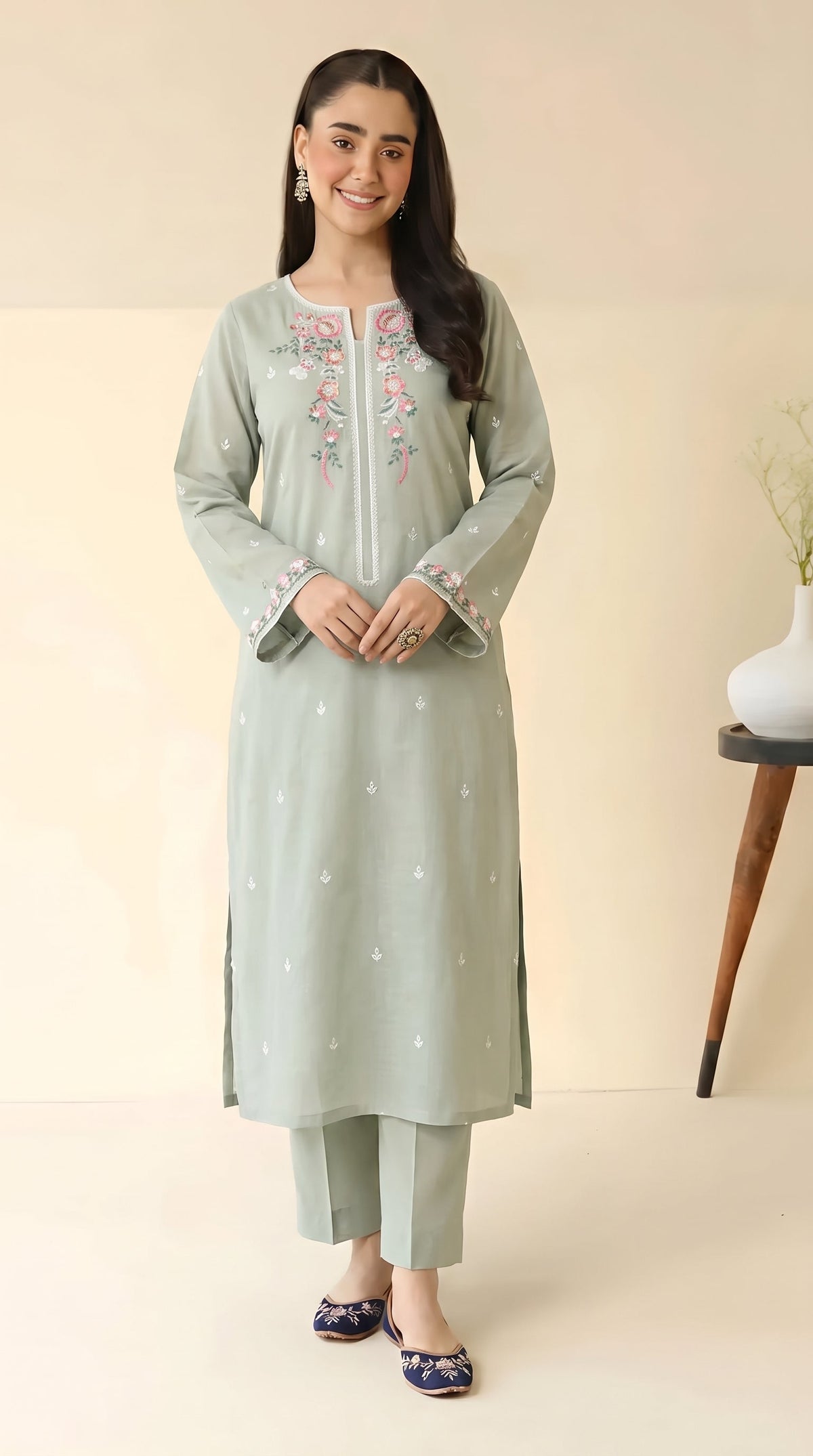 BUYEX - 2PCS EMBROIDERED UNSTITCHED LAWN SUIT #RWQ122