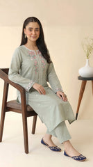 BUYEX - 2PCS EMBROIDERED UNSTITCHED LAWN SUIT #RWQ122